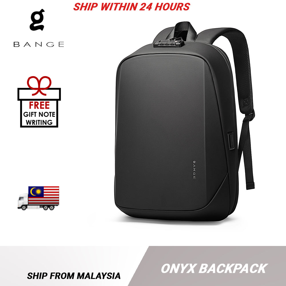 Bange Onyx Laptop Backpack Multi-Compartment Water Resistant (15.6”) Fashion Beg Laptop College Backpack