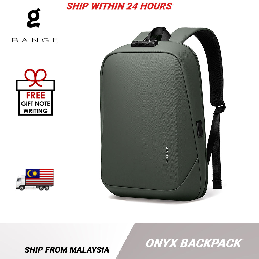 Bange Onyx Laptop Backpack Multi-Compartment Water Resistant (15.6”) Fashion Beg Laptop College Backpack