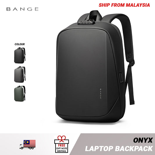 Bange Onyx Laptop Backpack Multi-Compartment Water Resistant (15.6”) Fashion Beg Laptop College Backpack