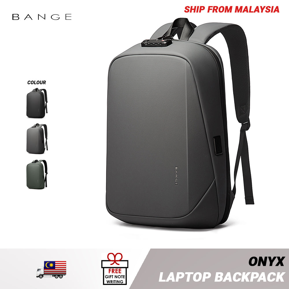 Bange Onyx Laptop Backpack Multi-Compartment Water Resistant (15.6”) Fashion Beg Laptop College Backpack