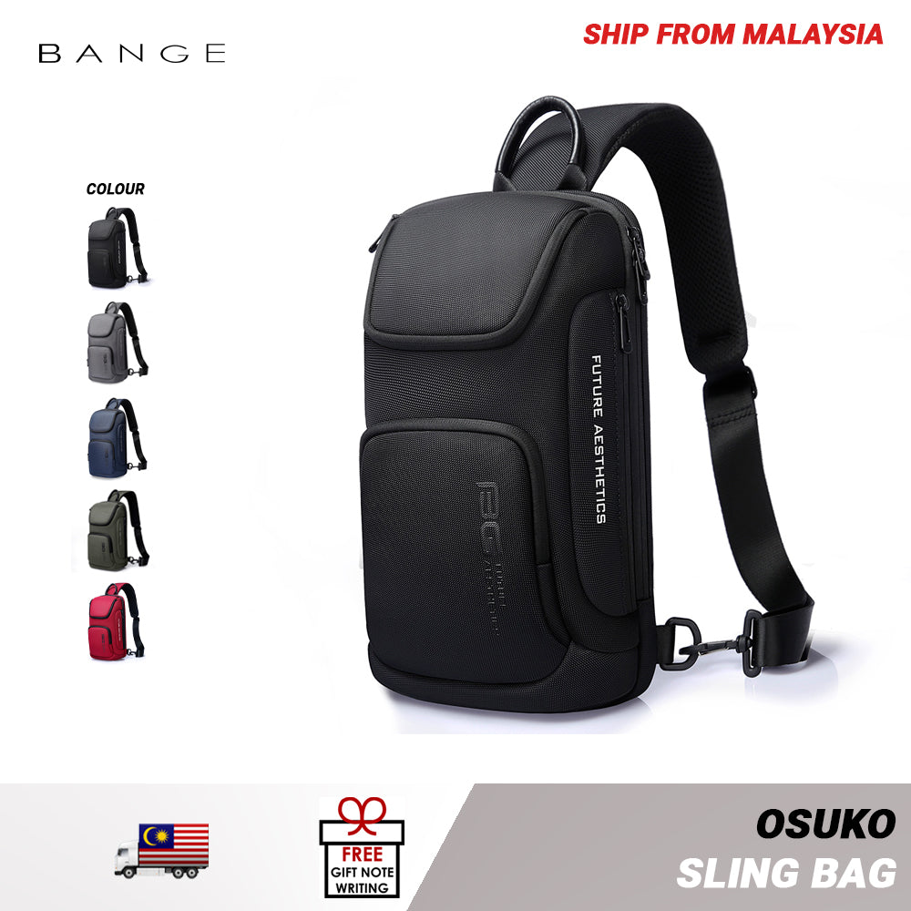 Bange Osuko Fashion Chest Pack Multi Compartment Water-Resistant Sling Bag