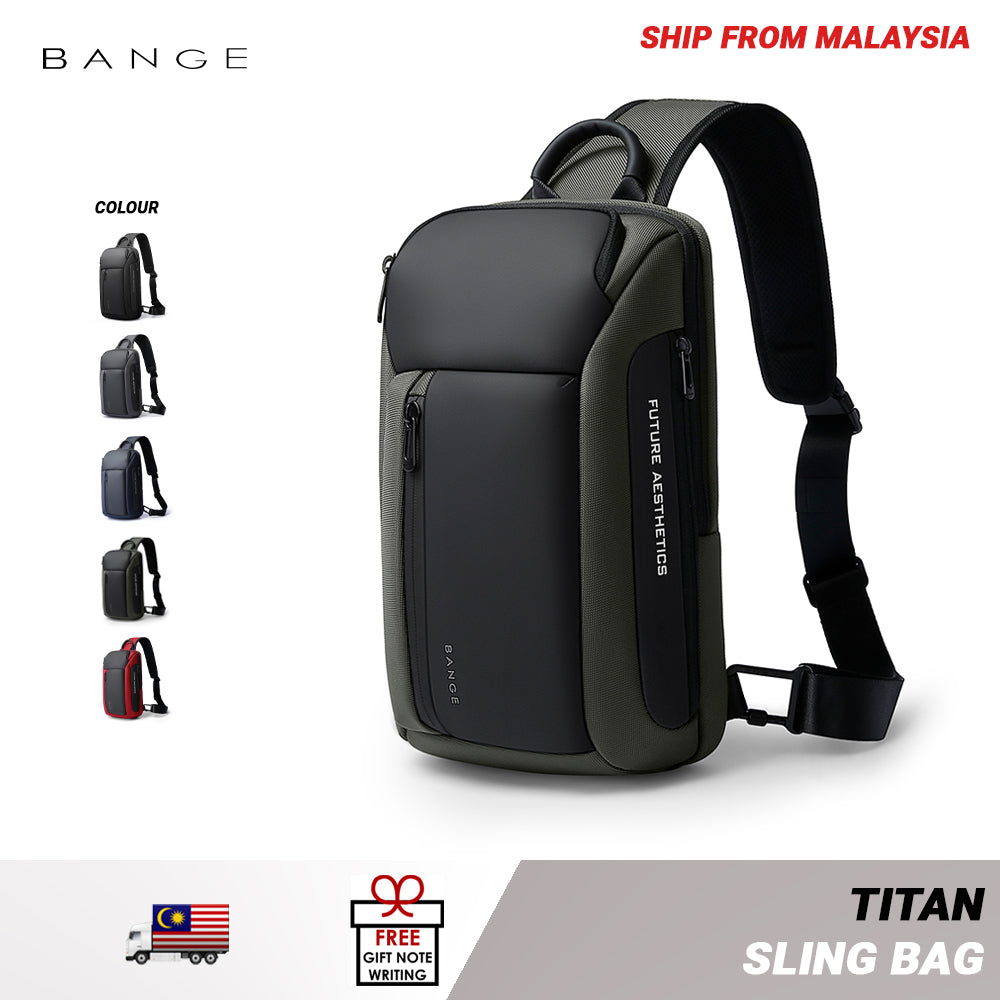 Bange Titan Sling Bag (11inch iPad) Water-Resistant and Multi Compartment Crossbody Men's Bag Fashion Chest Pack