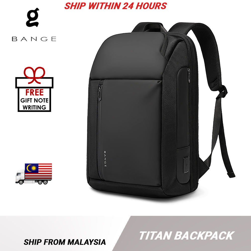 Bange Titan Laptop Backpack Water-Resistant and Multi Compartment USB Charging Business Professional Travel (15.6")