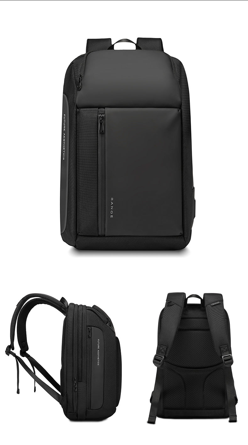 Bange Titan Laptop Backpack Water-Resistant and Multi Compartment USB Charging Business Professional Travel (15.6")