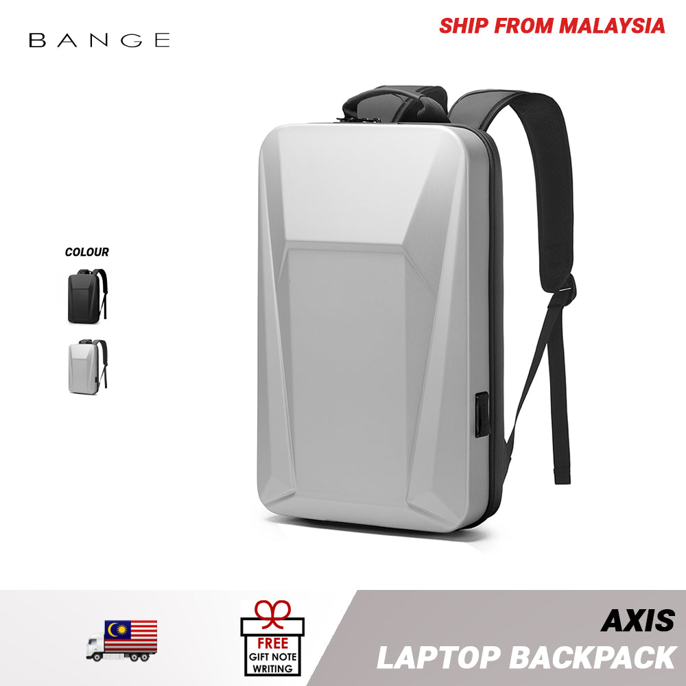 Bange Axis Hard Cover Laptop Backpack Multi-Compartment Water Resistant (15.6”) Fashion Beg Laptop College Backpack 电脑包