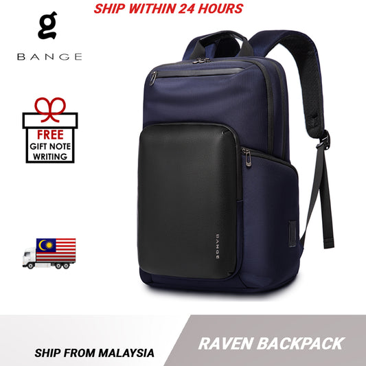 Bange Raven Laptop Backpack Multi-Compartment Water Resistant (15.6”) Fashion Beg Laptop College Backpack