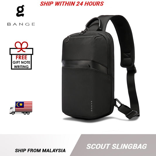 Bange Scout Sling Bag Chest Pack Waterproof Fashion Crossbody Men's Bag (9.7") Beg Sandang Lelaki