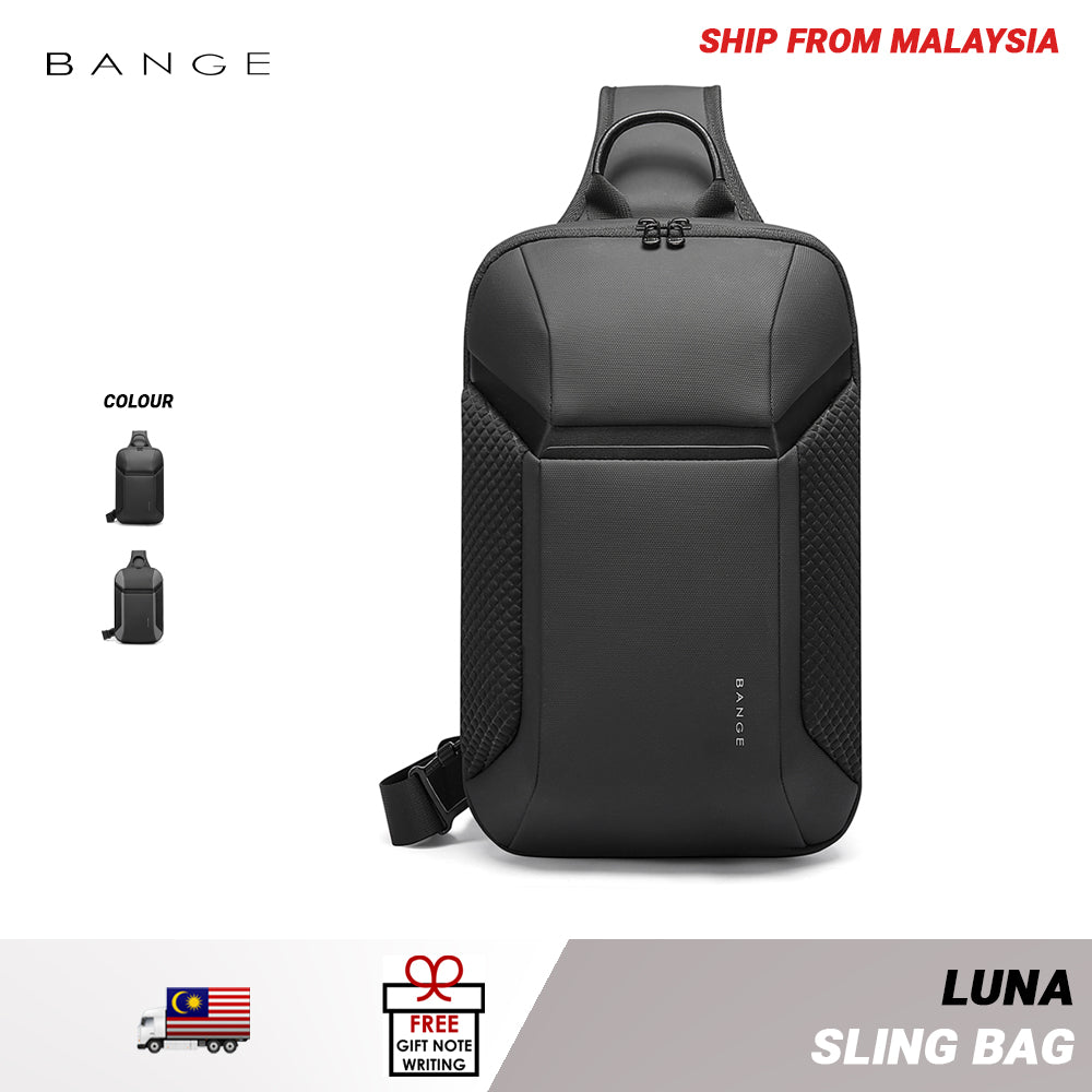 Bange Luna Sling Bag Shoulder Bag Crossbody Bag Men Multi-Compartment Water-Resistant