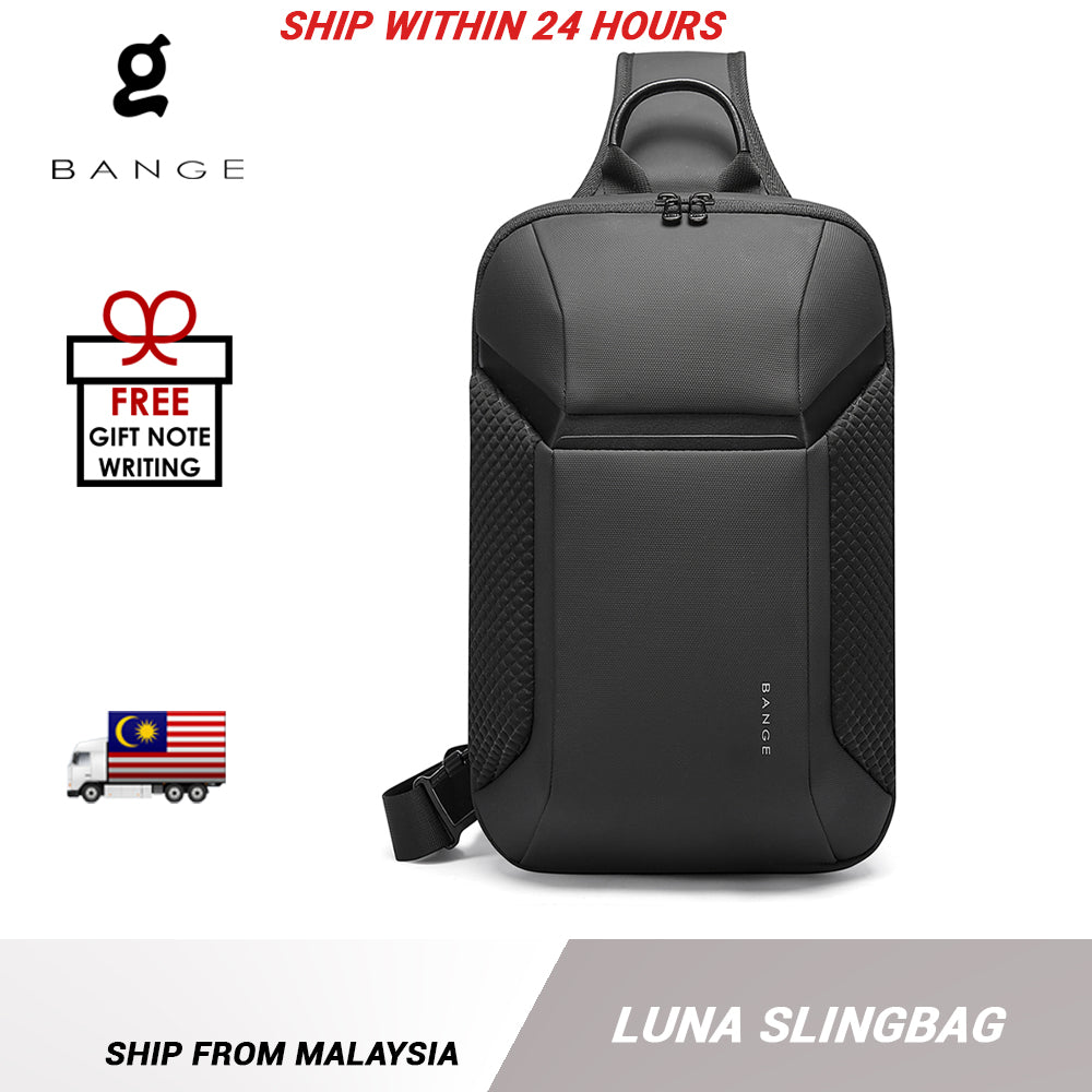 Bange Luna Sling Bag Shoulder Bag Crossbody Bag Men Multi-Compartment Water-Resistant