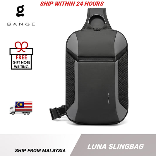 Bange Luna Sling Bag Shoulder Bag Crossbody Bag Men Multi-Compartment Water-Resistant
