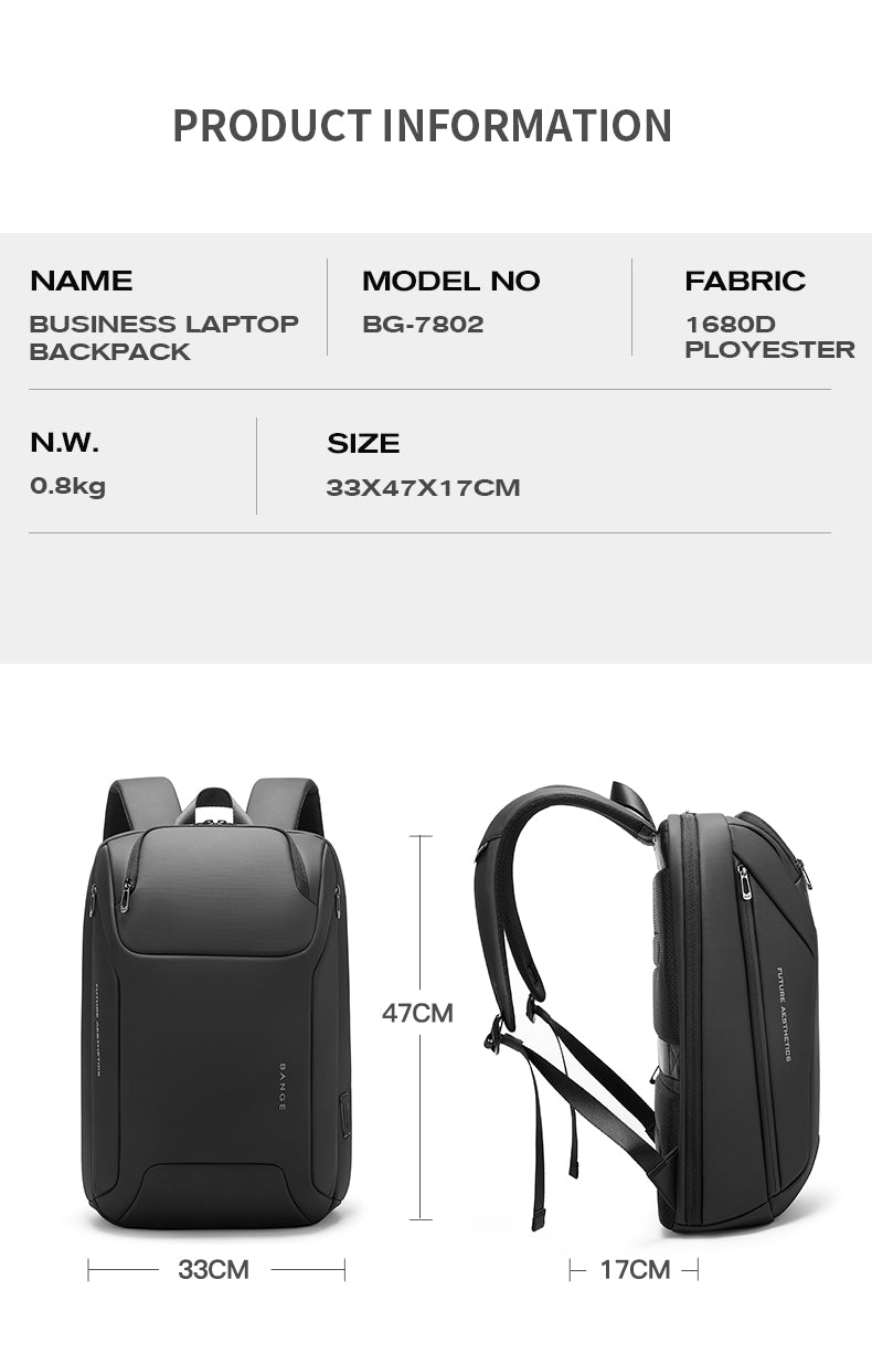 BANGE Xeno Laptop Backpack Multi-Compartment Water Resistant (15.6")