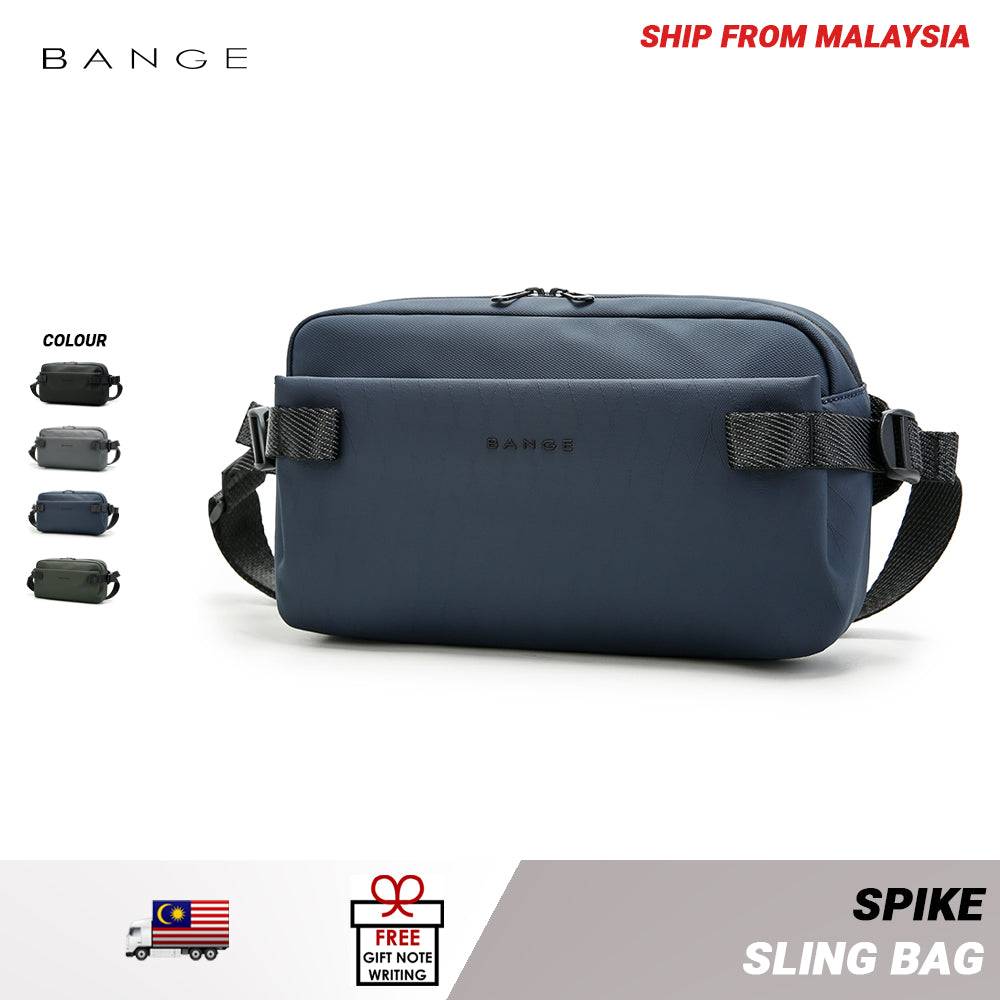 BANGE Spike Sling Bag Men's Multi Compartment Water-Resistant