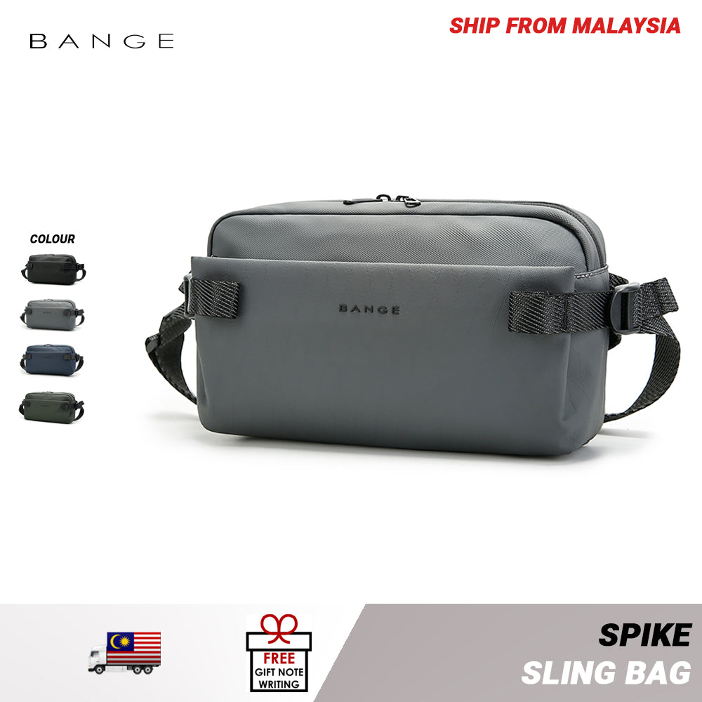 BANGE Spike Sling Bag Men's Multi Compartment Water-Resistant