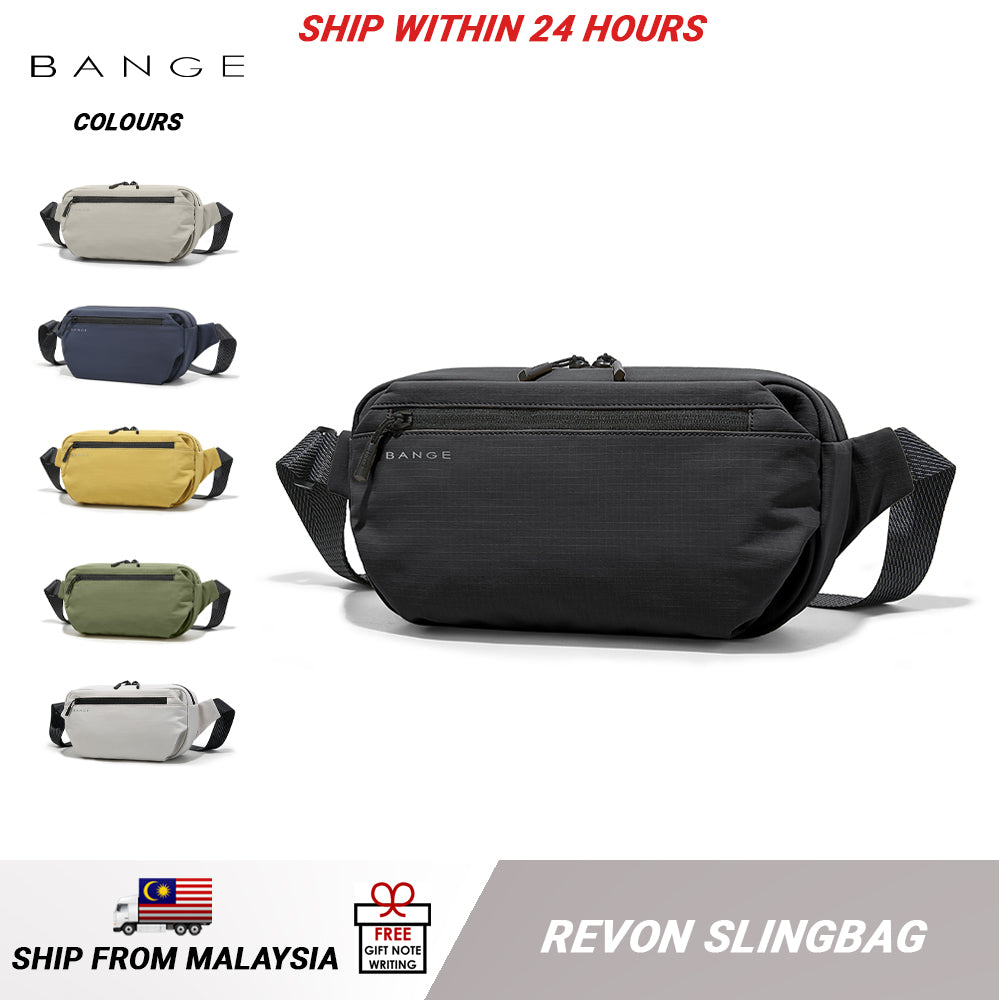BANGE Revon Sling Bag Men's Multi Compartment Water-Resistant