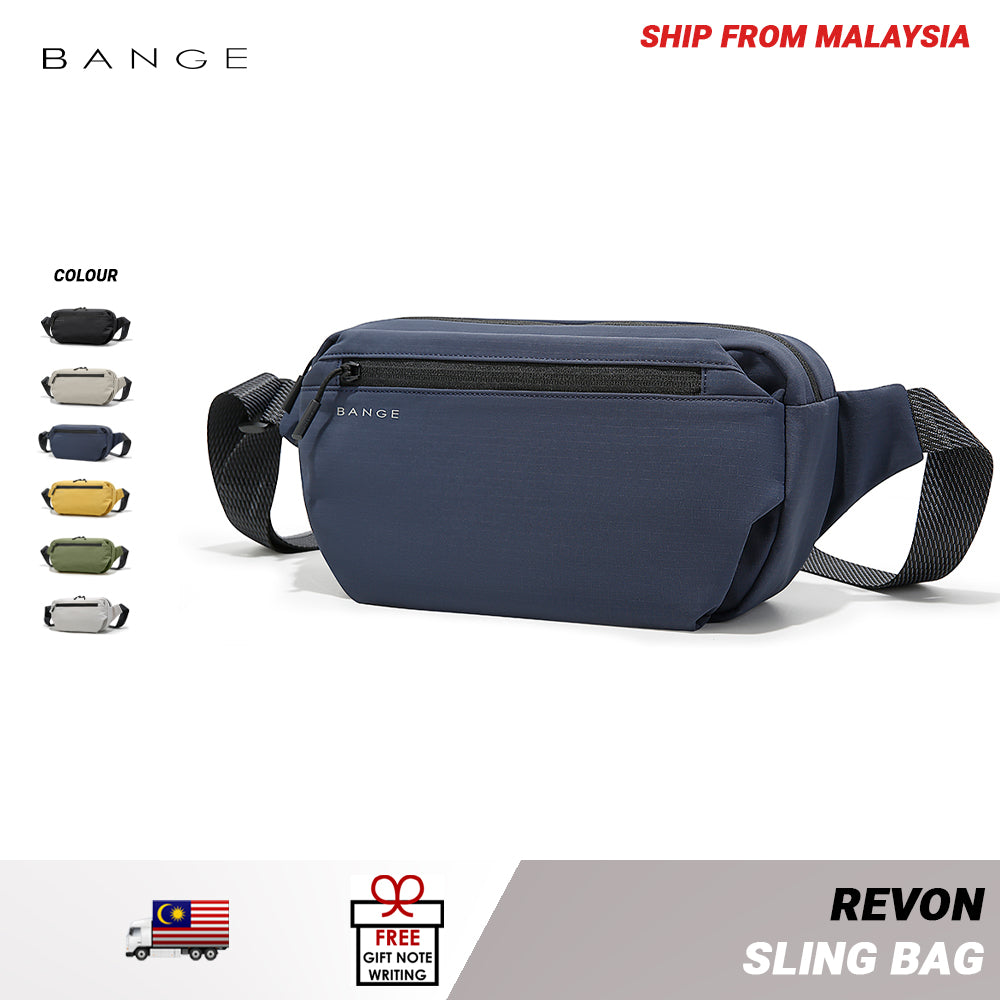 BANGE Revon Sling Bag Men's Multi Compartment Water-Resistant
