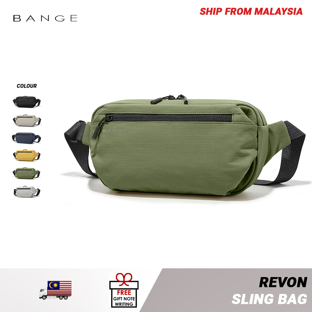BANGE Revon Sling Bag Men's Multi Compartment Water-Resistant