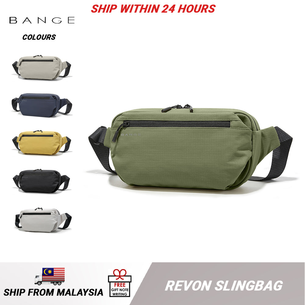 BANGE Revon Sling Bag Men's Multi Compartment Water-Resistant