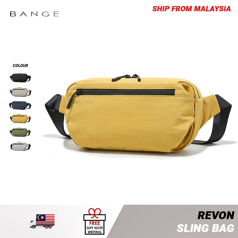 BANGE Revon Sling Bag Men's Multi Compartment Water-Resistant