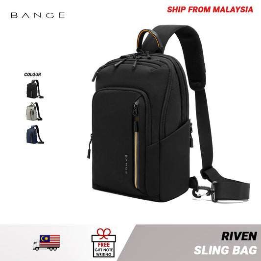 BANGE Riven Sling Bag Men's Multi Compartment Water-Resistant