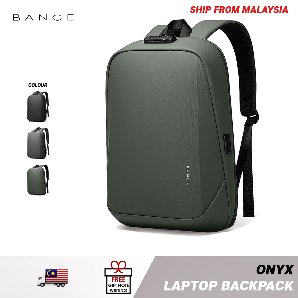 Bange Onyx Laptop Backpack Multi-Compartment Water Resistant (15.6”) Fashion Beg Laptop College Backpack