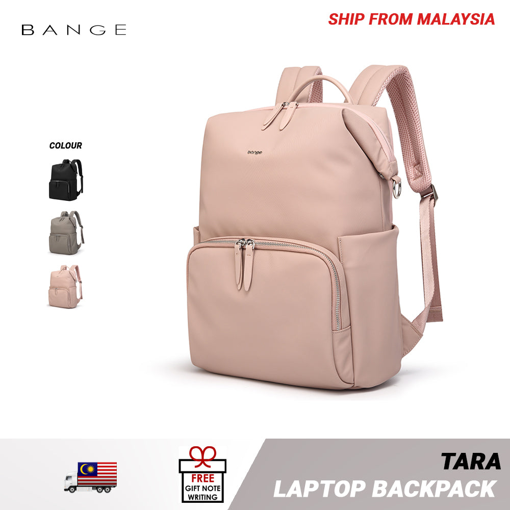 BANGE Tara Laptop Backpack Water Resistant Multi Compartment Beg Komputer Riba Beg Sekolah (14‘/15.6’)