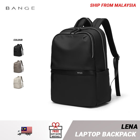 BANGE Lena Laptop Backpack Water Resistant Multi Compartment Beg Komputer Riba Beg Sekolah (14/15.6‘’)