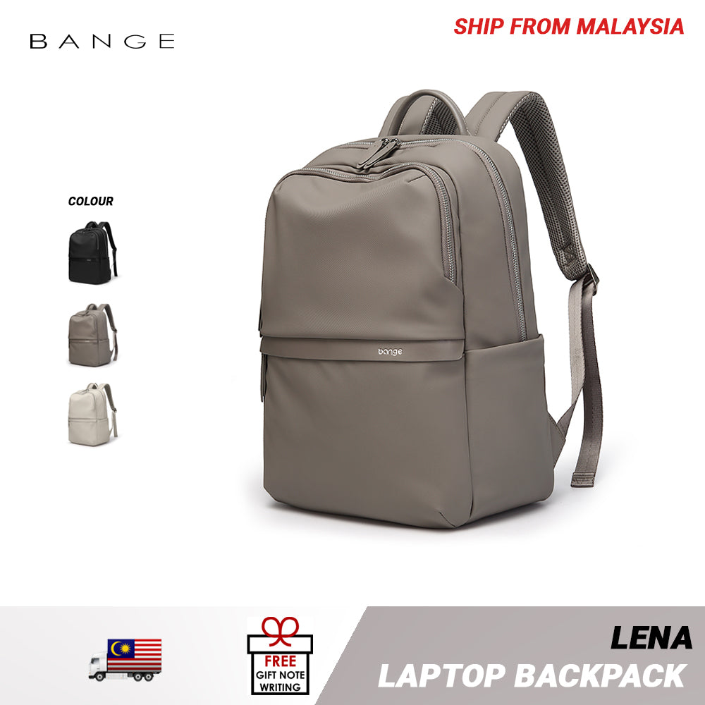 BANGE Lena Laptop Backpack Water Resistant Multi Compartment Beg Komputer Riba Beg Sekolah (14/15.6‘’)