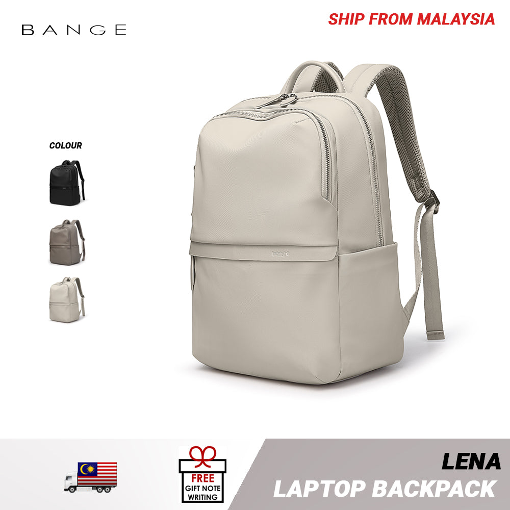 BANGE Lena Laptop Backpack Water Resistant Multi Compartment Beg Komputer Riba Beg Sekolah (14/15.6‘’)