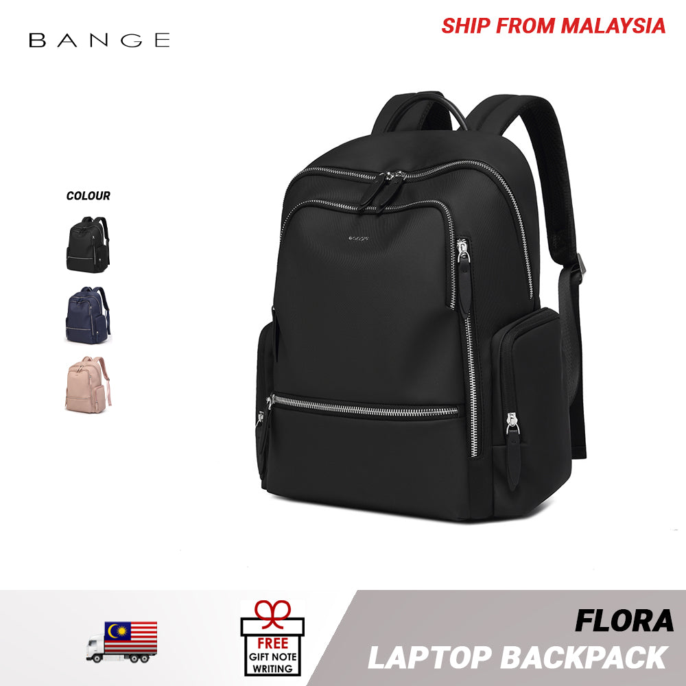 BANGE Flora Laptop Backpack Water Resistant Multi Compartment Beg Komputer Riba Beg Sekolah (14/15.6‘’)