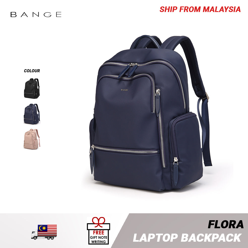 BANGE Flora Laptop Backpack Water Resistant Multi Compartment Beg Komputer Riba Beg Sekolah (14/15.6‘’)