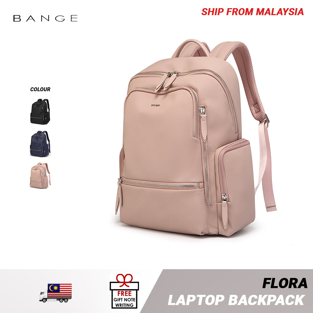 BANGE Flora Laptop Backpack Water Resistant Multi Compartment Beg Komputer Riba Beg Sekolah (14/15.6‘’)