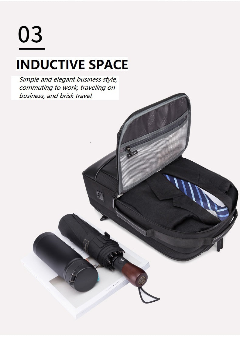 Bange Hex Water Resistant USB Multi Compartment Big Capacity Business Hidden Card Pocket Travel Laptop Backpack