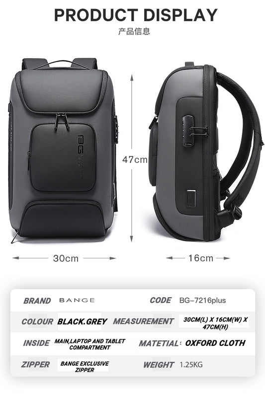 Bange Rambo Plus15.6inch Business Multi Compartment Water Resistant Laptop Backpack