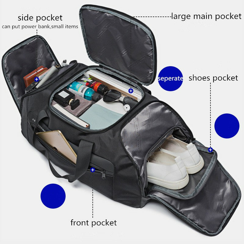 Bange Sport Multi Compartment Big Capacity 3in1 Travel Bag with Dry & Wet Separation Compartment