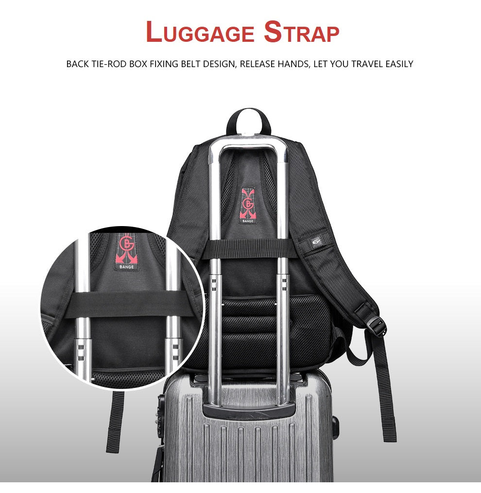 Bange Dyno Water Resistant Travel Laptop Backpack with USB charging po – Bange Official Store