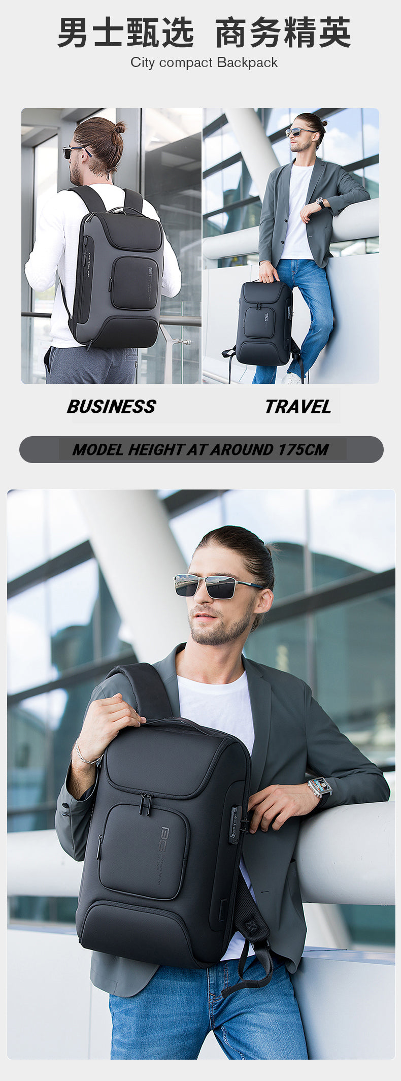Bange Rambo Plus Anti-Theft Laptop Backpack (15.6)