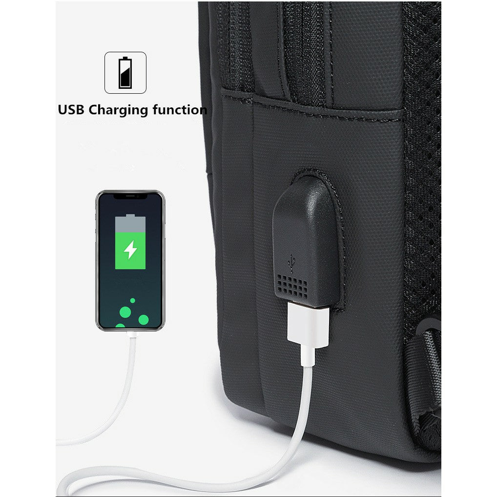 Bange Hover Multi Compartment Light Travel Sling Bag with USB Charging Port