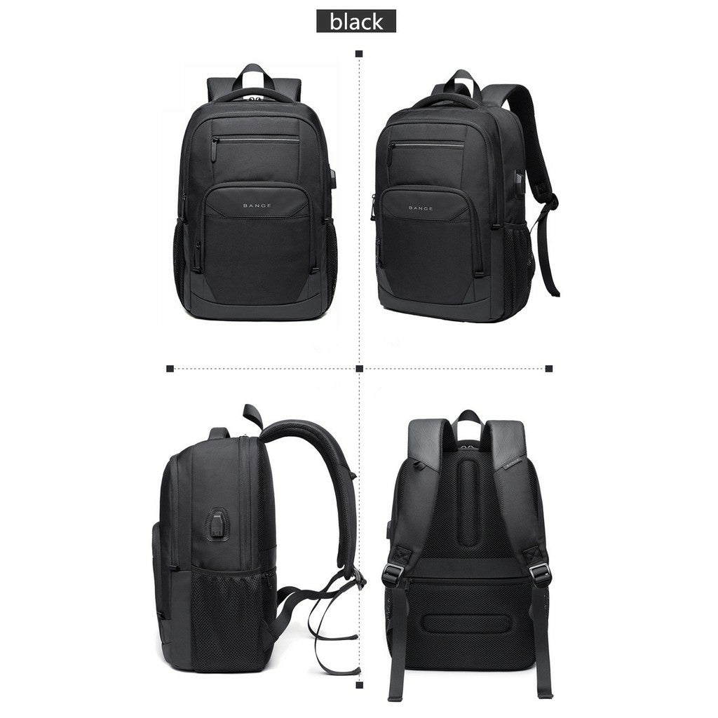 Bange Phase Water Resistant Big Capacity Multi Compartment Anti-Theft Travel Laptop Backpack with USB Charging Port