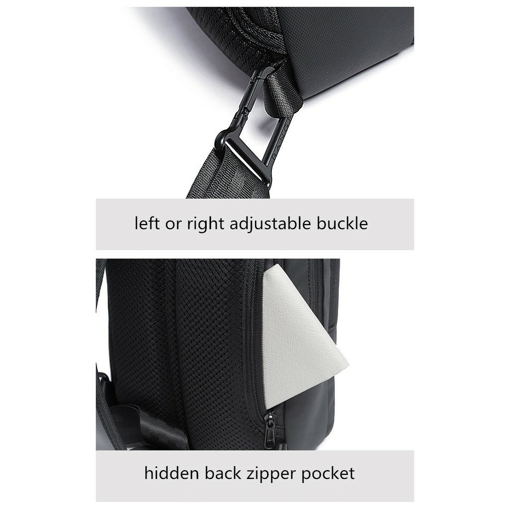 Bange Vexus USB AntiTheft Ultralight Water Resistant Multi Compartment Travel Sling Bag