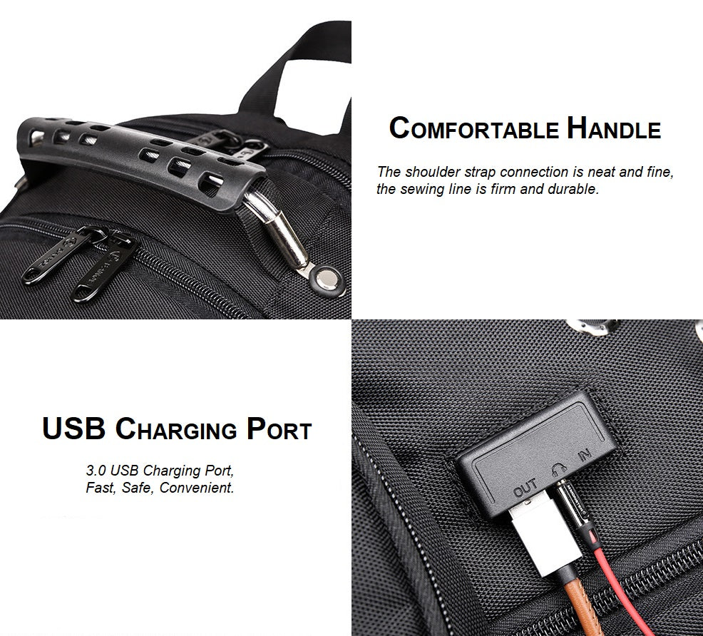 Bange Dyno Water Resistant Travel Laptop Backpack with USB charging po – Bange Official Store