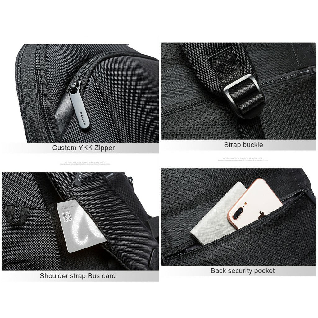 (15.6"/17.3'')Bange Gazon Expandable Light Water Resistant Anti-Theft Business Laptop Backpack Laptop Bag