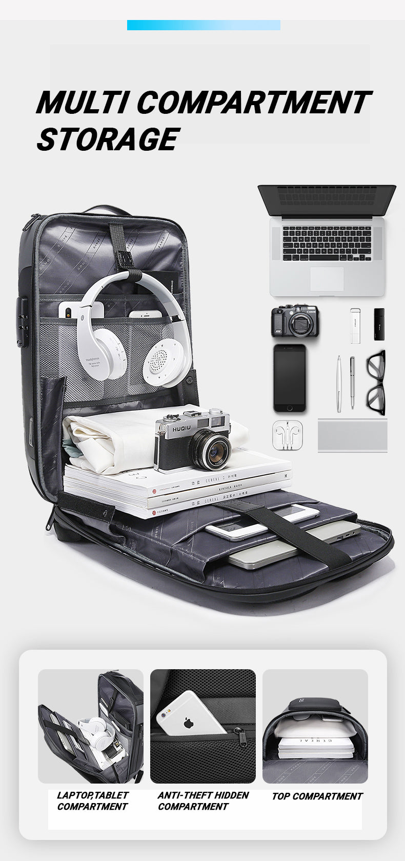 Bange Rambo Plus Anti-Theft Laptop Backpack (15.6)