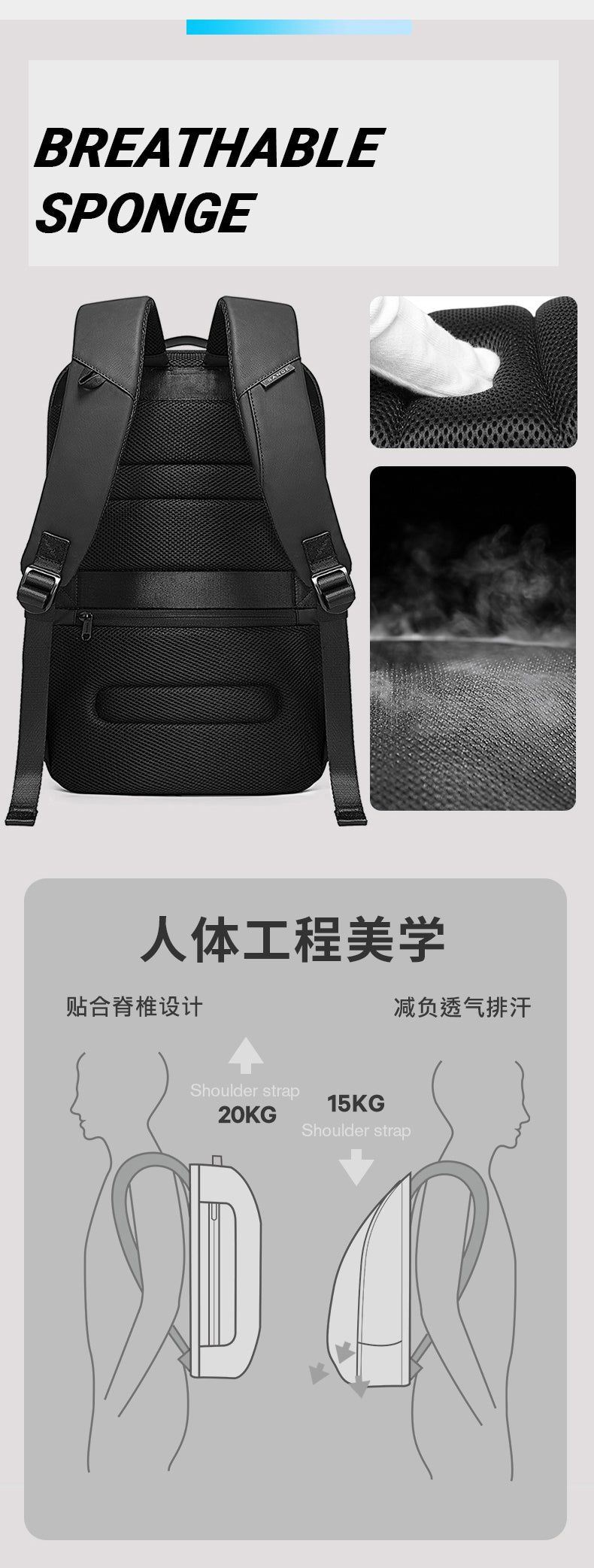 Bange Rambo Plus Anti-Theft Laptop Backpack (15.6)