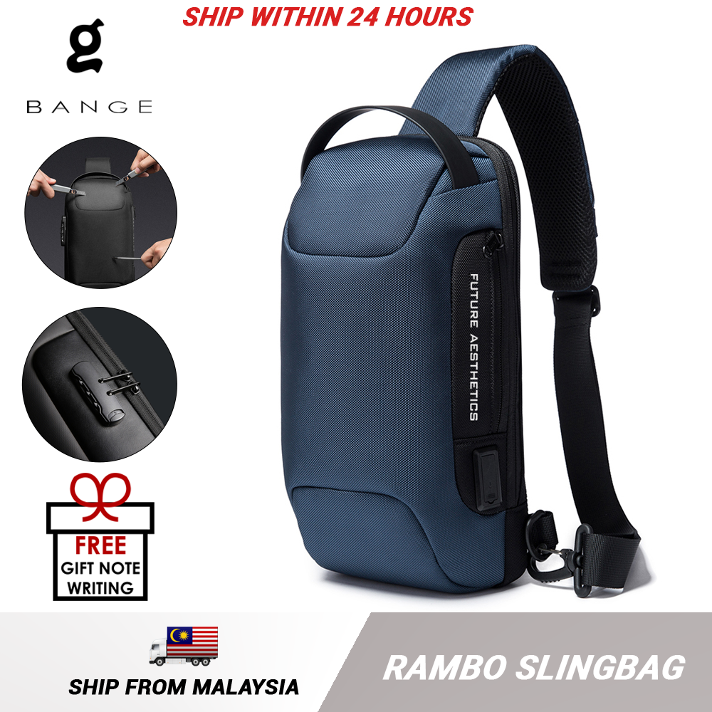 Bange Rambo Multi Compartment Water Resistant Sling Bag Bange