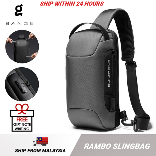 Bange Rambo Multi Compartment Water-Resistant Sling Bag