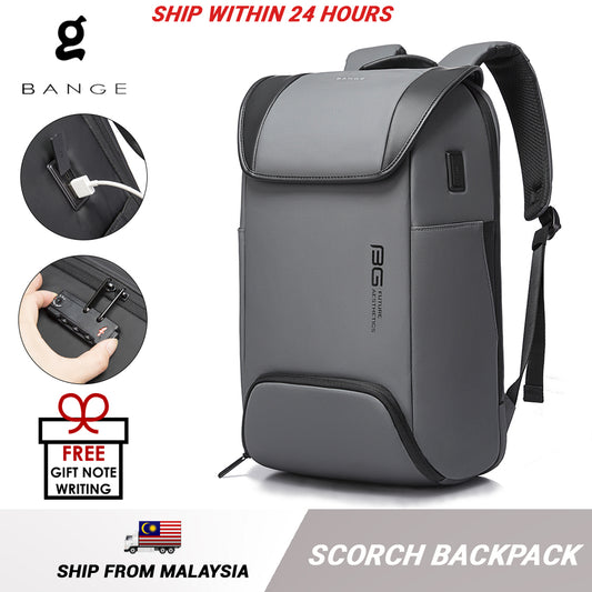 Bange Scorch 15.6inch Business Multi Compartment Stylish Antitheft Laptop Backpack with USB Charging Port