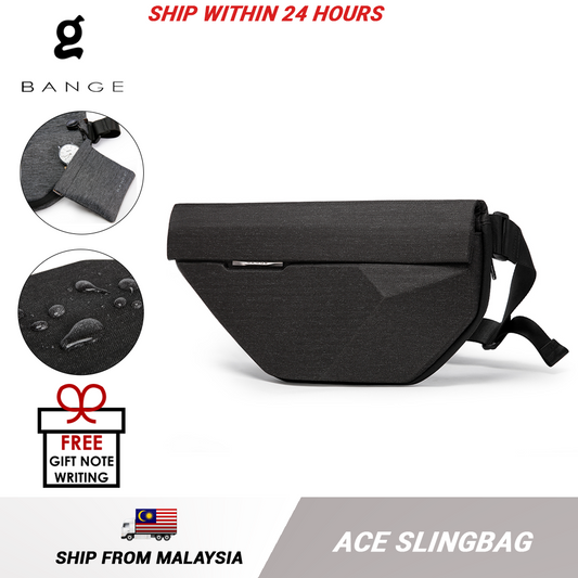 Bange Ace Expandable Sling Bag with Multi Compartment and Water-Repellent Fabric