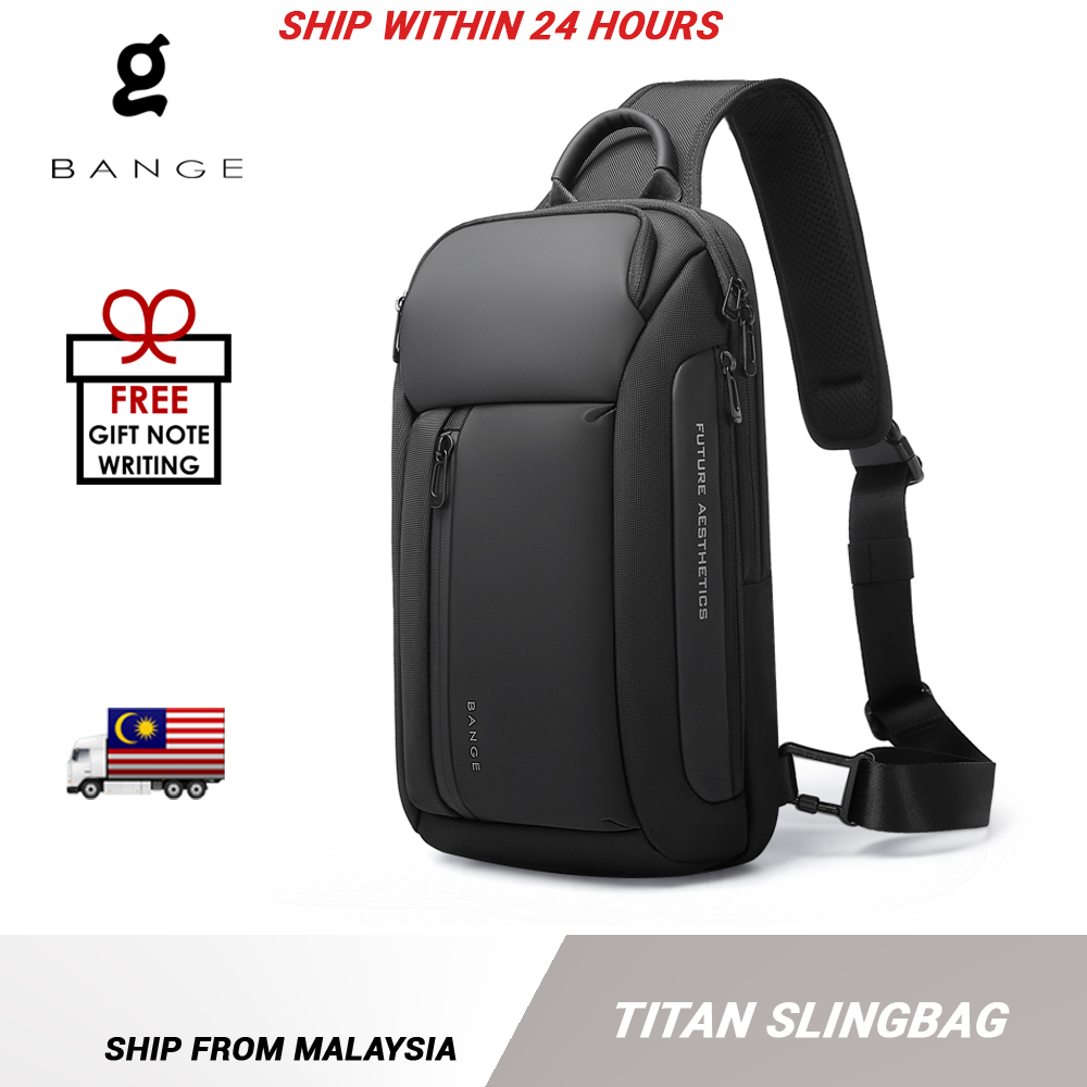 Bange Titan Sling Bag (11inch iPad) Water-Resistant and Multi Compartment Crossbody Men's Bag Fashion Chest Pack