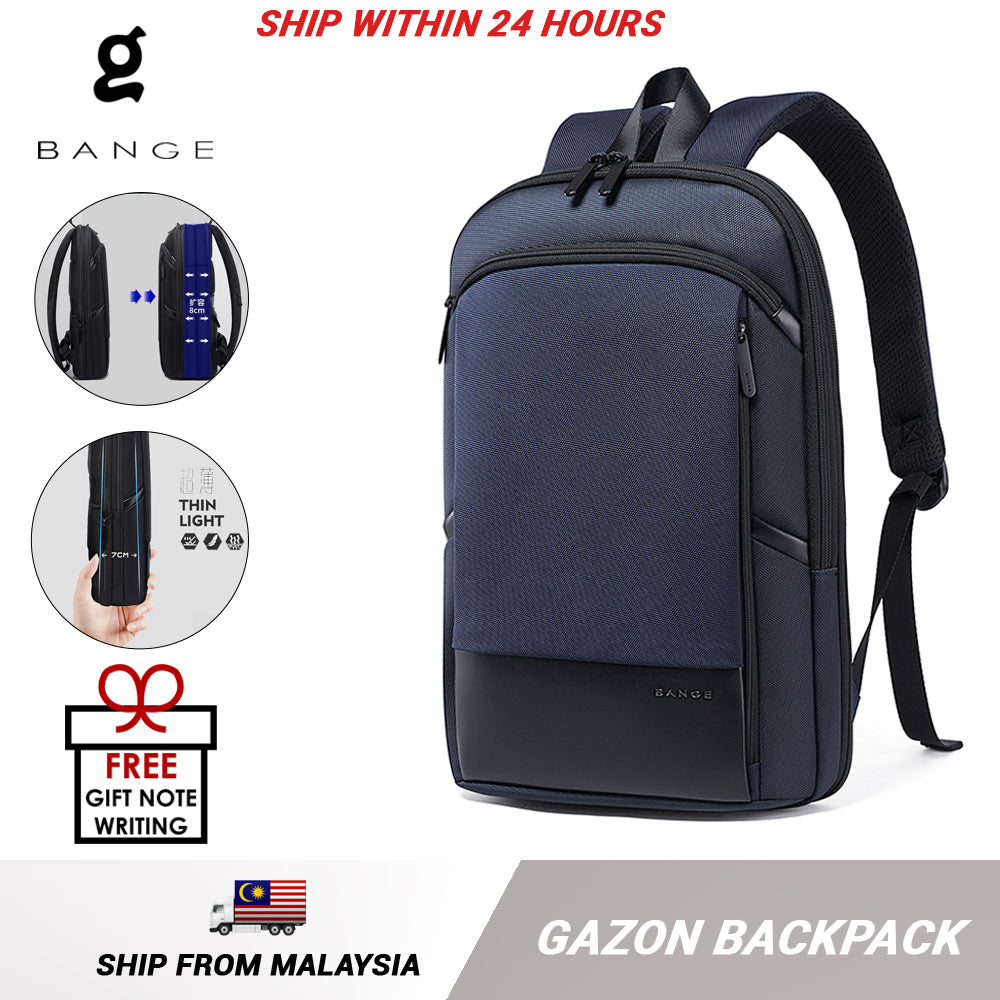 (15.6"/17.3'')Bange Gazon Expandable Light Water Resistant Anti-Theft Business Laptop Backpack Laptop Bag