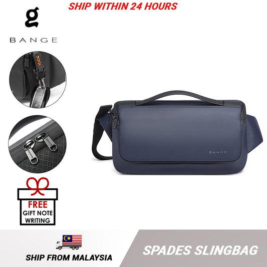 Bange Spades Anti-theft Lock Fashion Chest Pack Water-Resistant Sling Bag